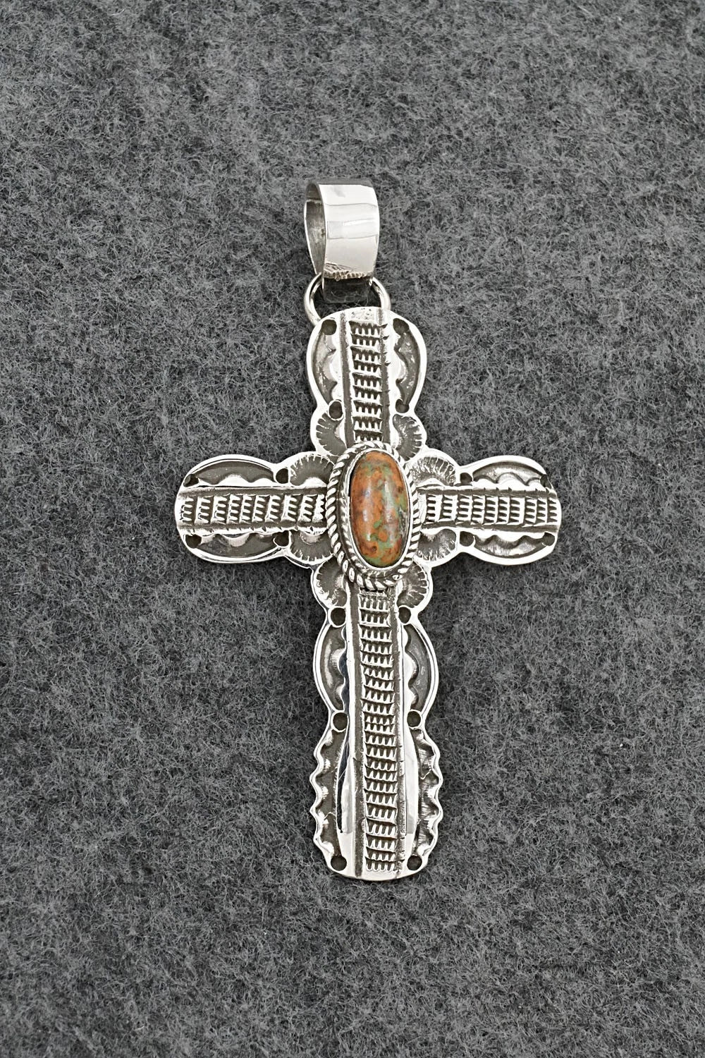 Turquoise & Sterling Silver Pendant - Leonard Maloney