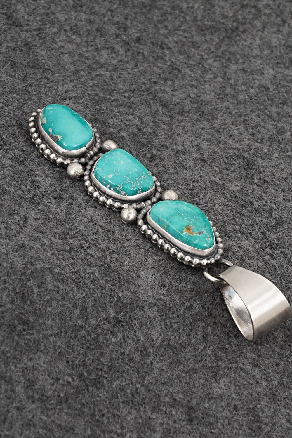 Turquoise & Sterling Silver Pendant - Randy Billy