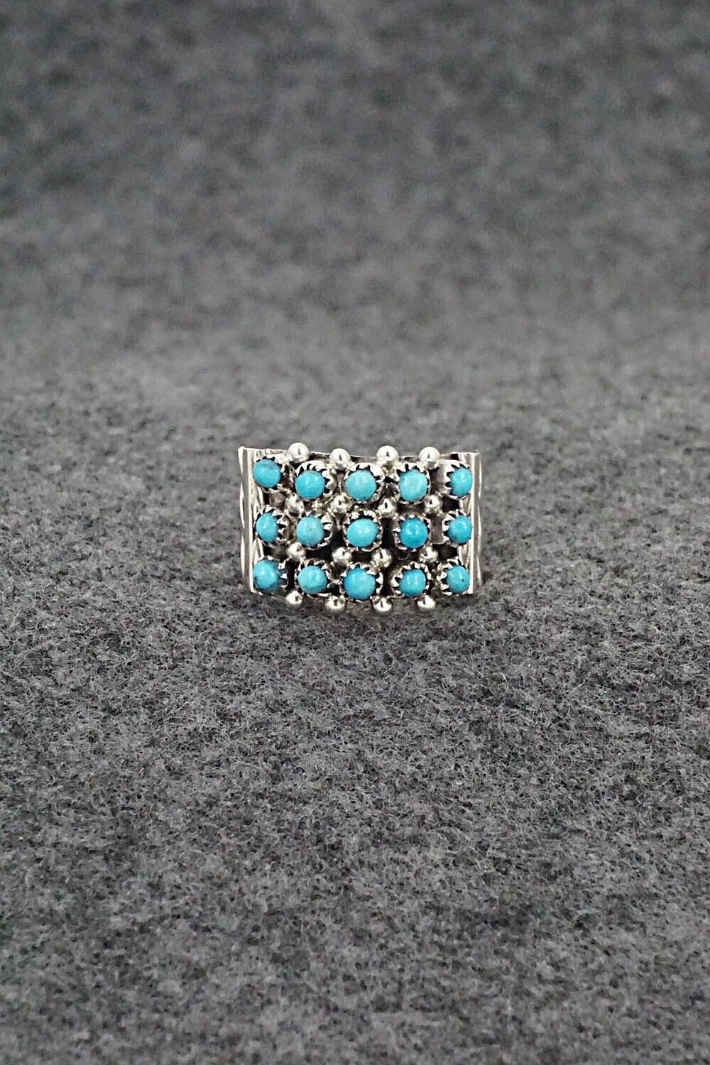Turquoise & Sterling Silver Ring - Stephen Haloo - Size 7