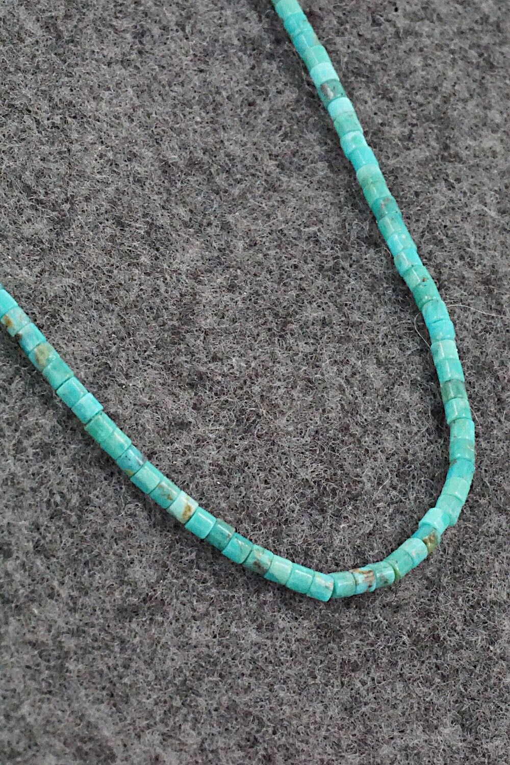 Turquoise & Shell Necklace 18" - Ramona Calavaza