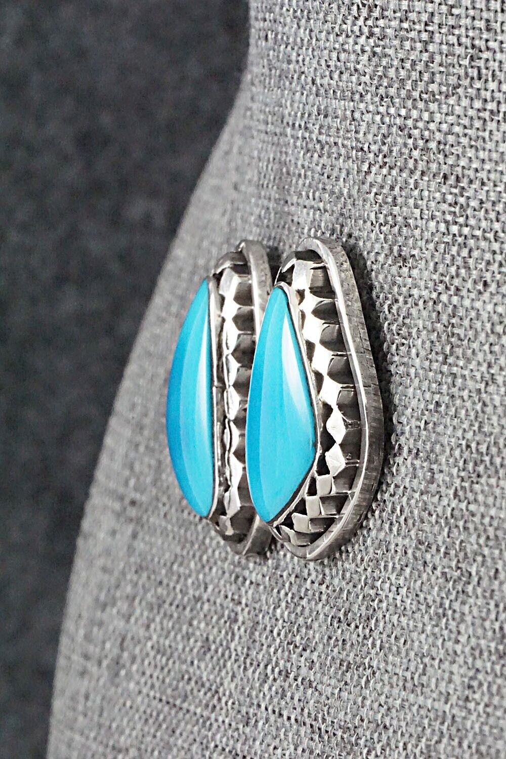Turquoise and Sterling Silver Earrings - Sharon McCarthy