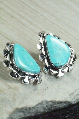 Turquoise and Sterling Silver Earrings - Sharon McCarthy