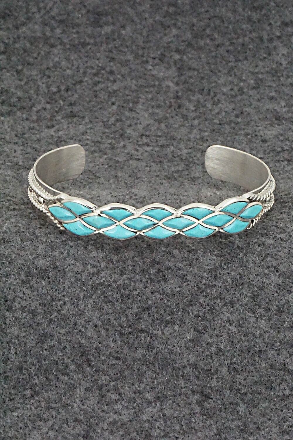 Turquoise and Sterling Silver Bracelet - Derrick & Lorella Chavez