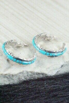 Turquoise & Sterling Silver Earrings - Sheldon Lalio - High Lonesome Trading