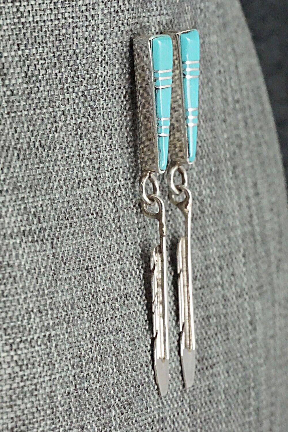 Turquoise & Sterling Silver Earrings - Terrance Panteah & Tammy Johnson