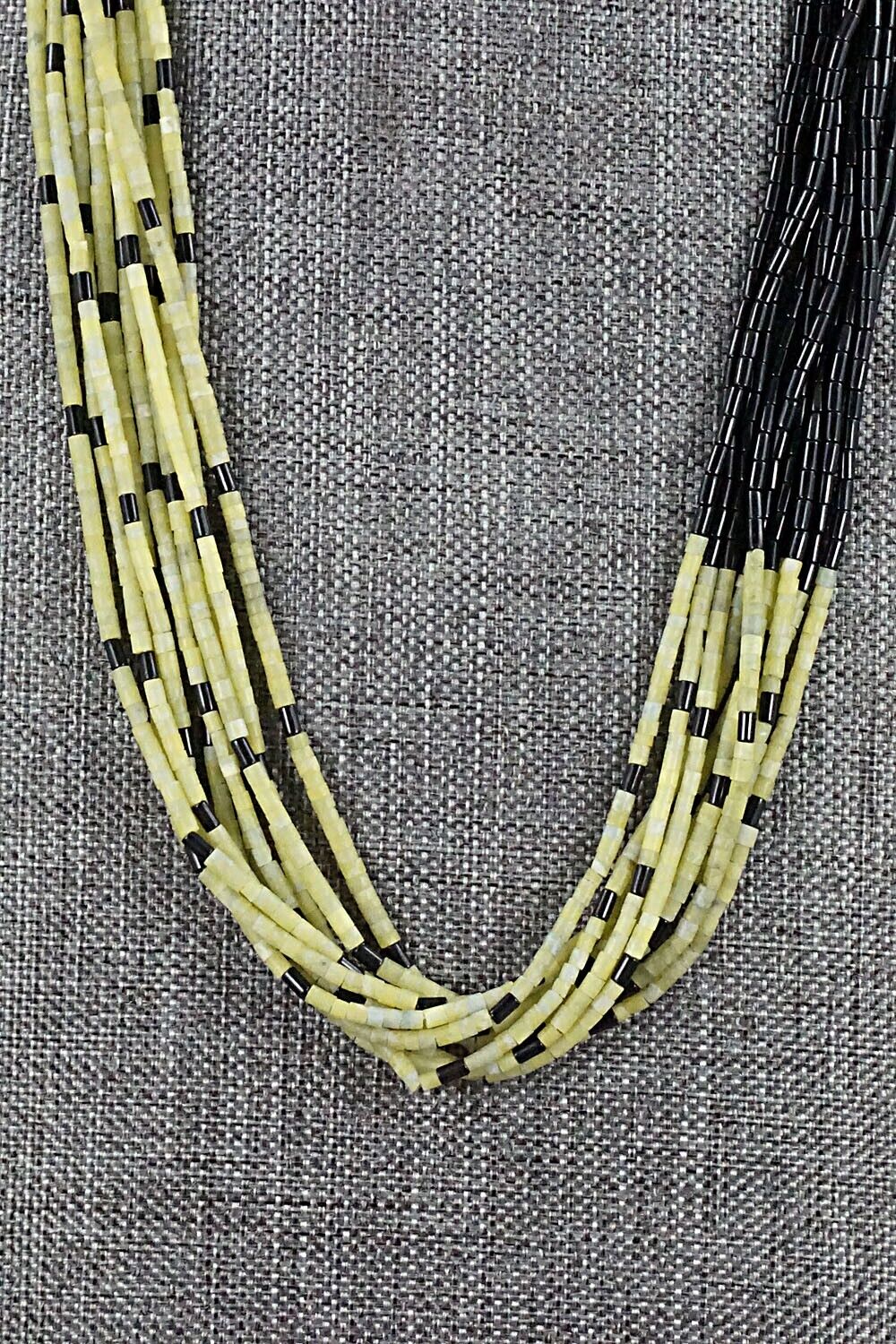 Shell, Jet & Sterling Silver Necklace - Ramona Bird