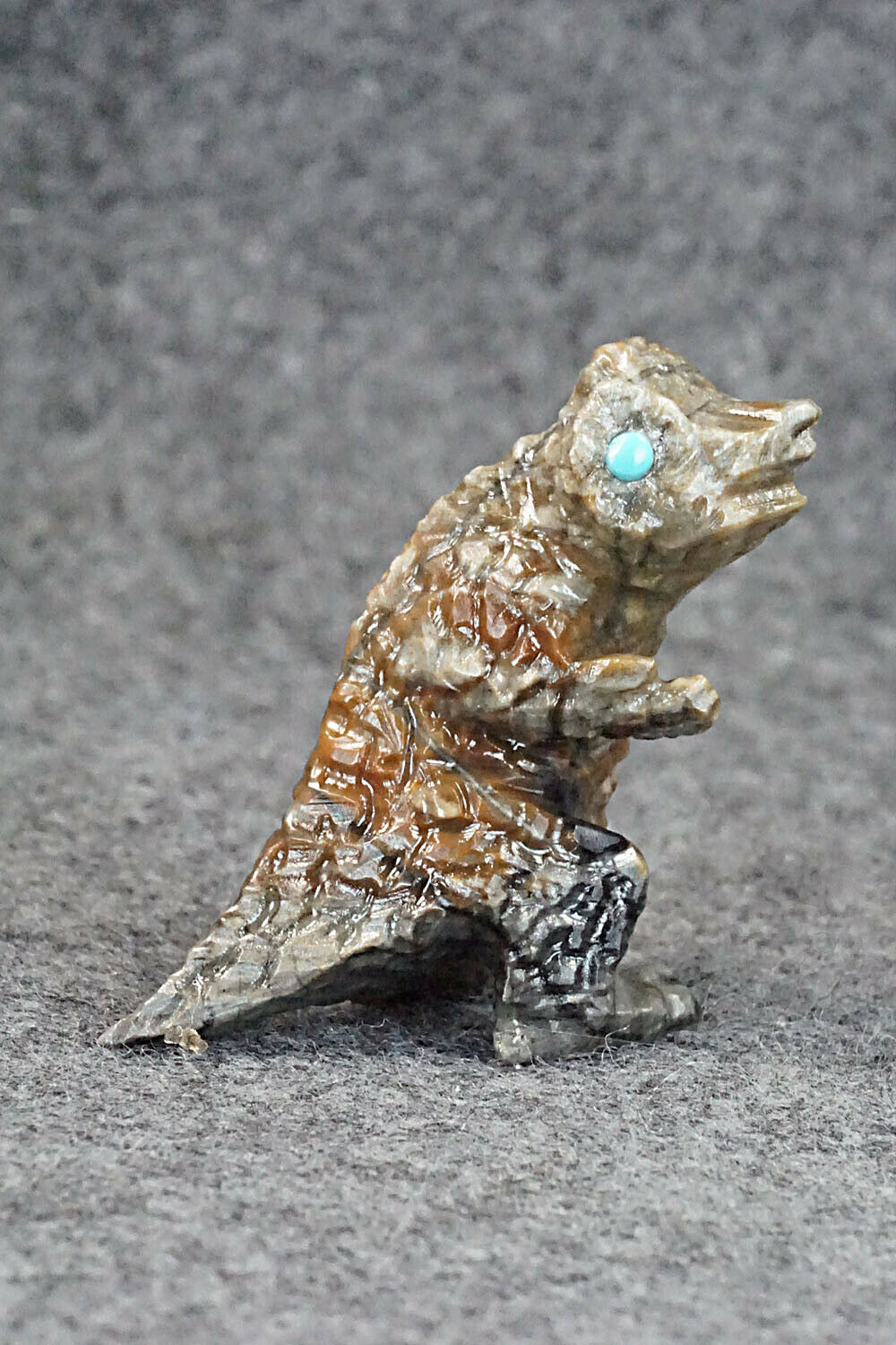 Dinosaur Zuni Fetish Carving - Alvin Haloo