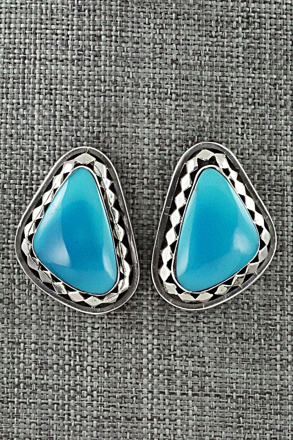 Turquoise and Sterling Silver Earrings - Sharon McCarthy