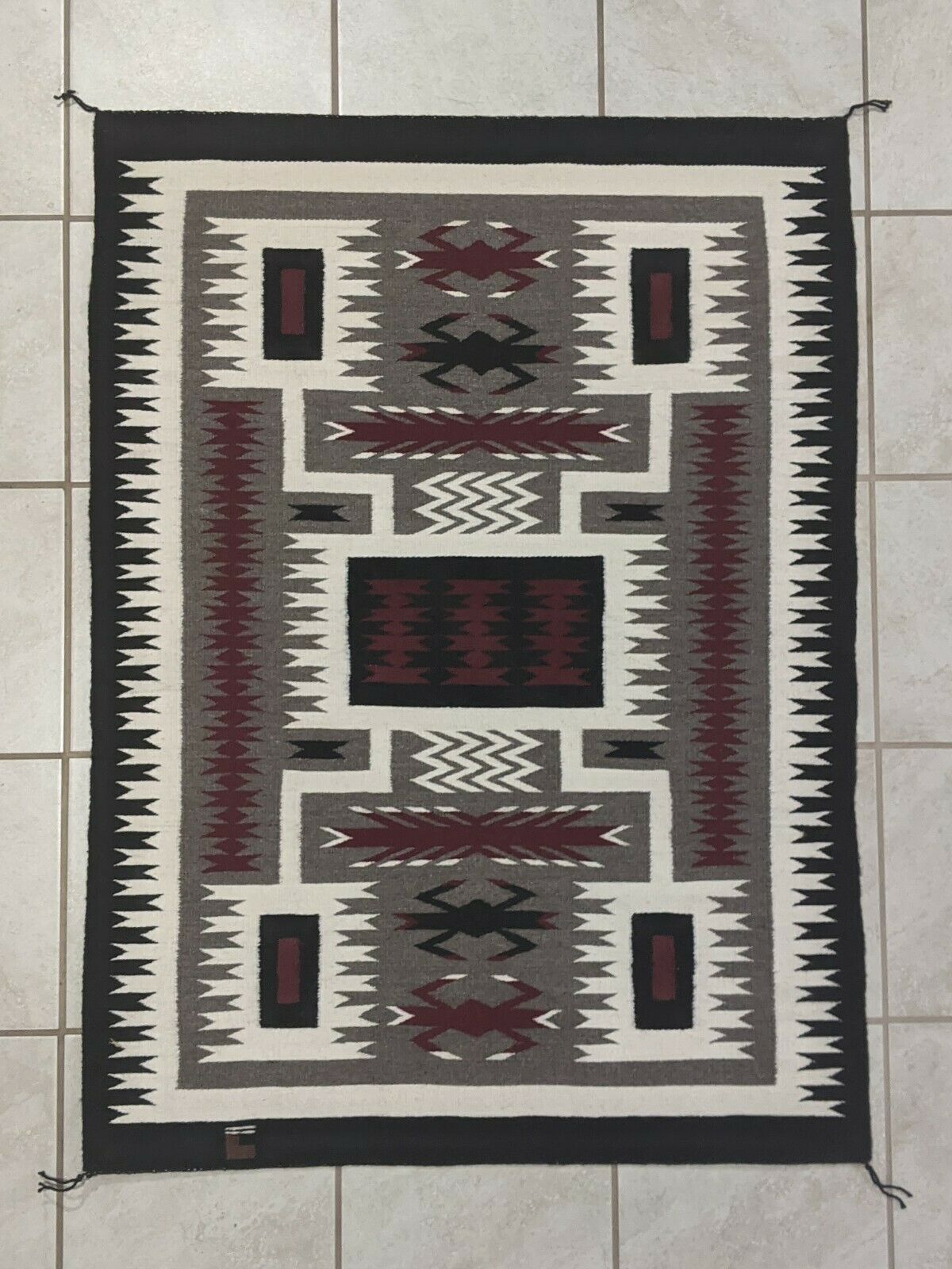 Navajo Handwoven Rug - 46.5in x 34in - Effie William - High Lonesome Trading