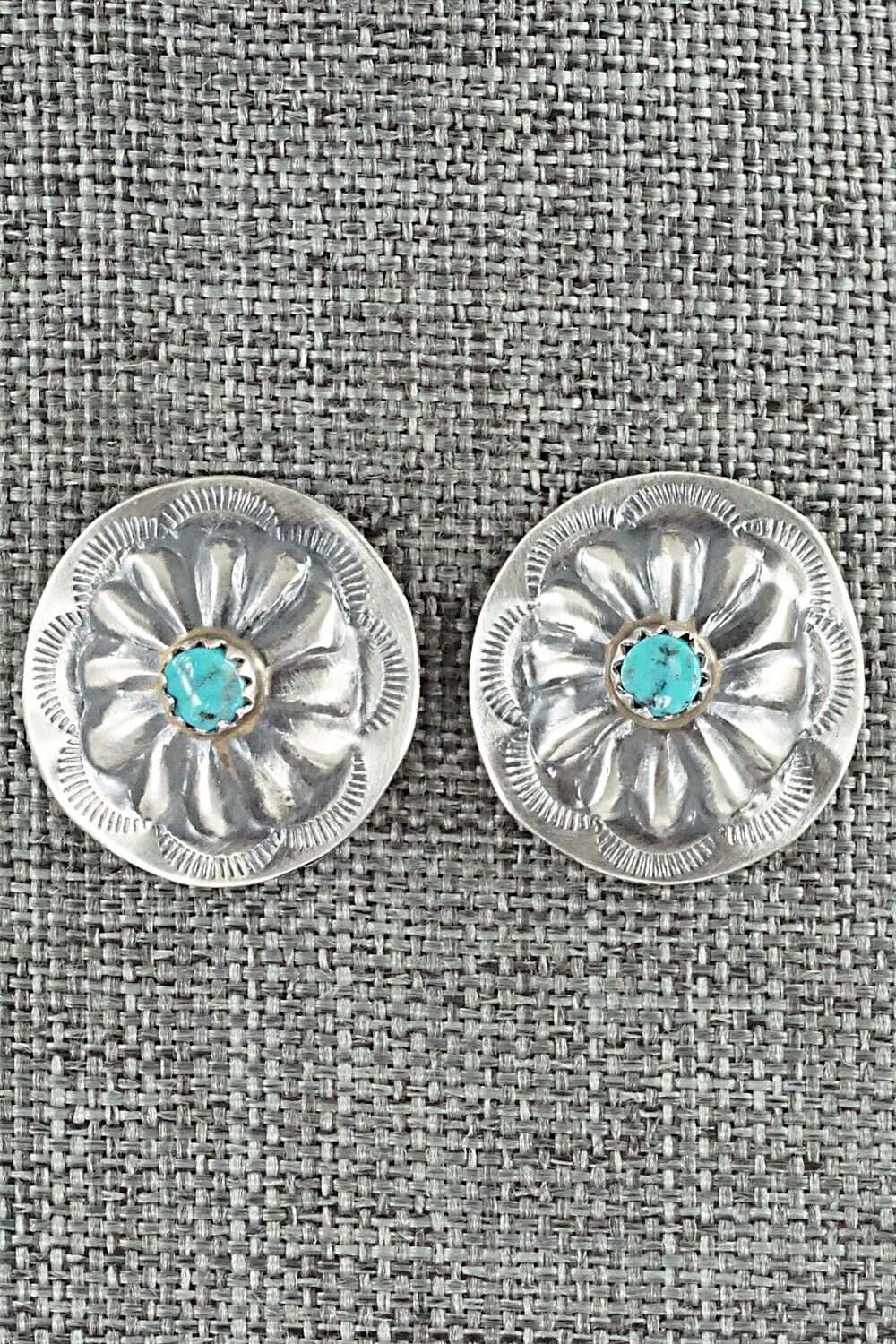 Turquoise & Sterling Silver Earrings - Joan Begay