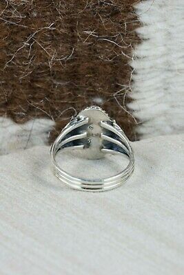 Navajo Turquoise and Sterling Silver Ring - Jan Mariano - Size 5.75