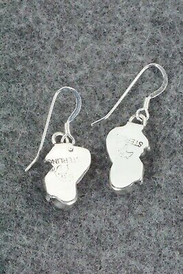 Onyx & Sterling Silver Earrings - Navajo