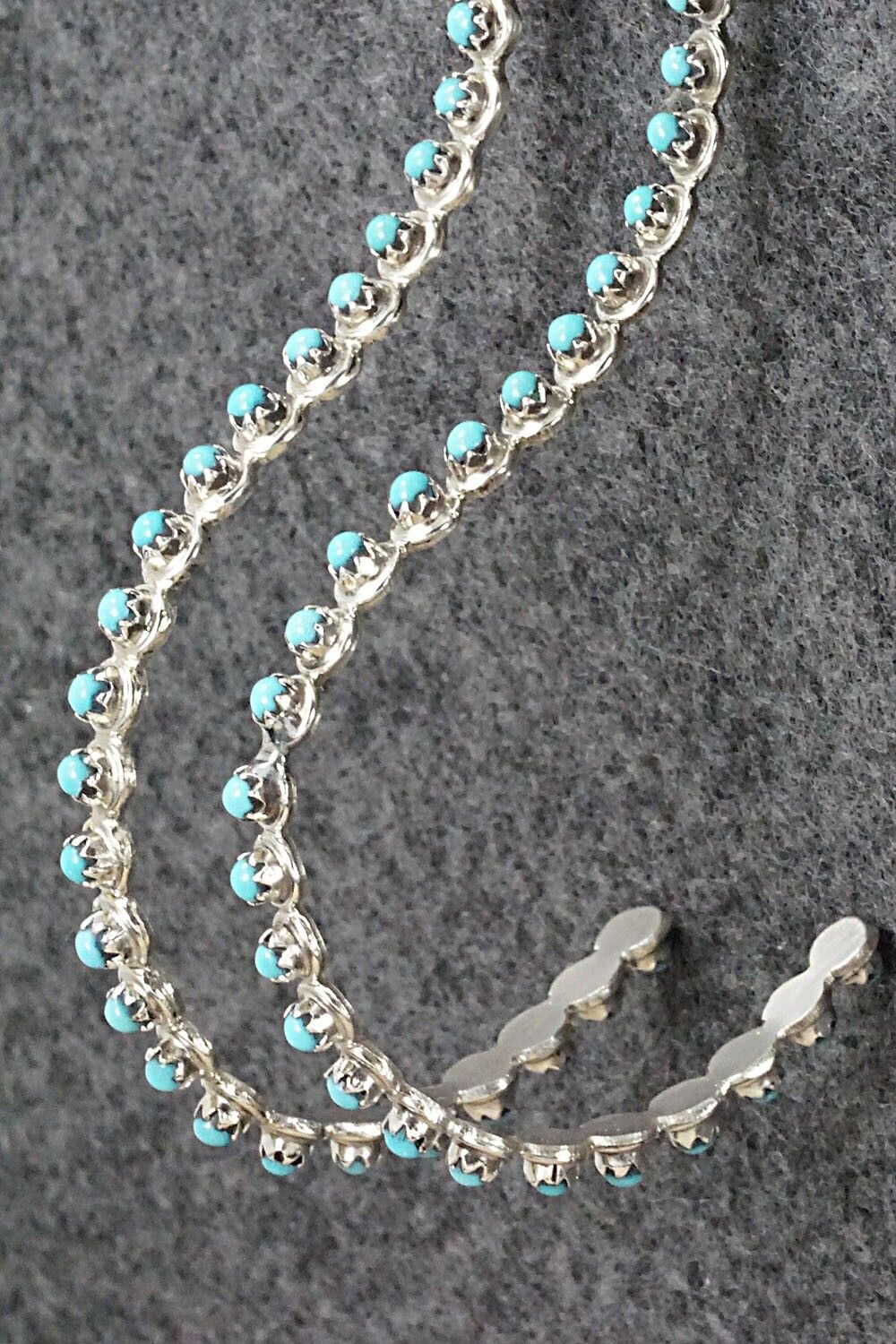 Turquoise & Sterling Silver Earrings - Henrietta Quetawki