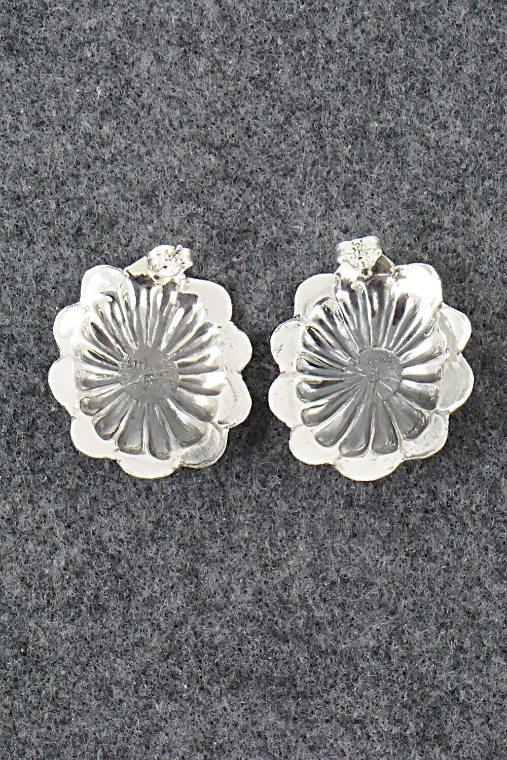 Spiny Oyster & Sterling Silver Earrings - Joan Begay