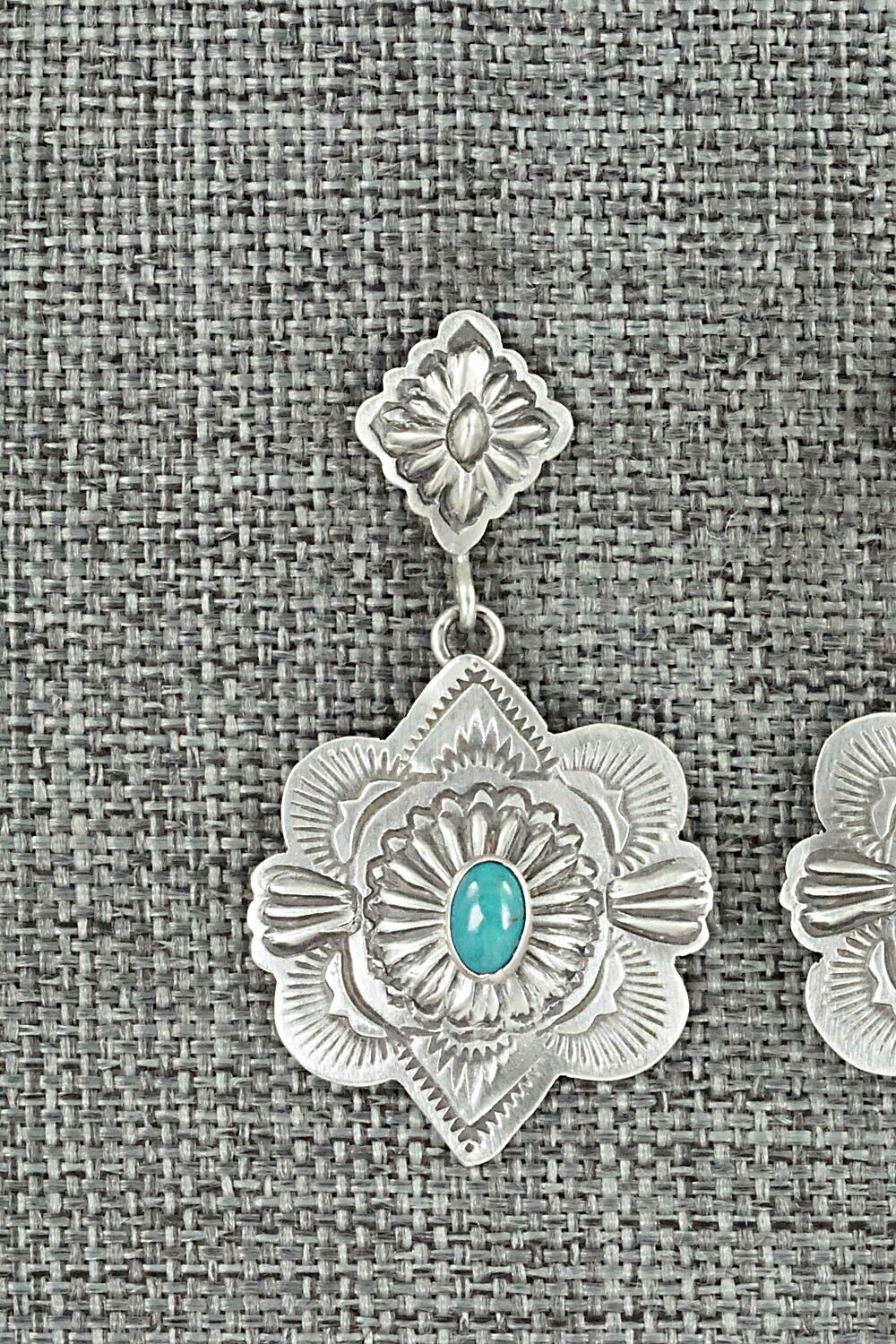 Turquoise & Sterling Silver Earrings - Terry Charlie