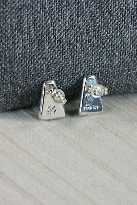 Zuni Turquoise & Sterling Silver Earrings - Kal Kallestewa