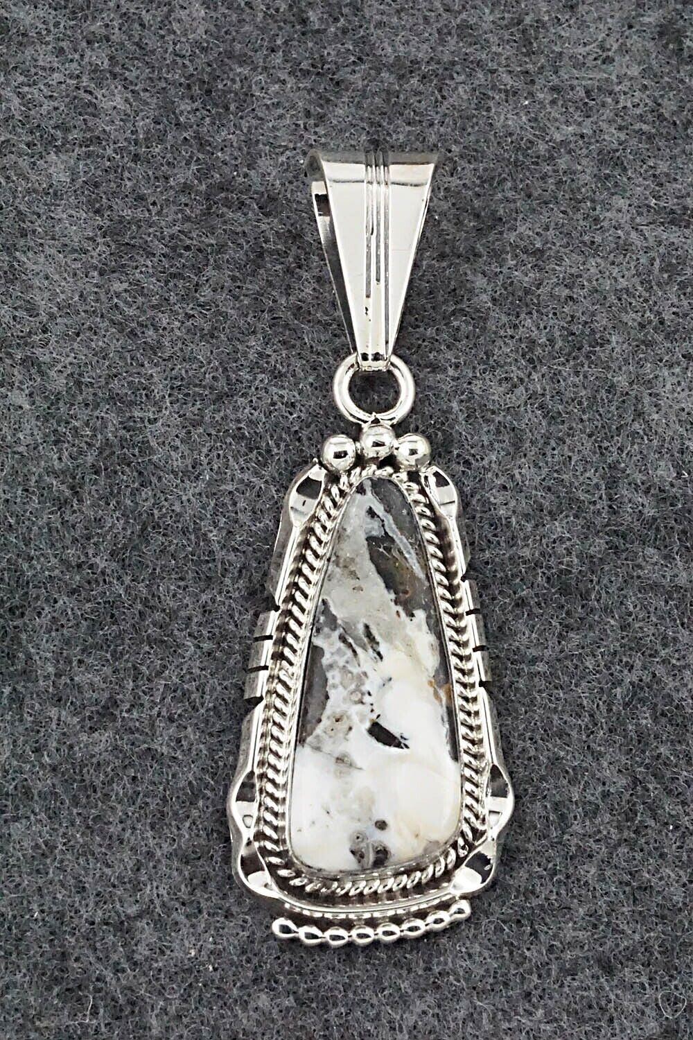 White Buffalo & Sterling Silver Pendant - Samuel Yellowhair
