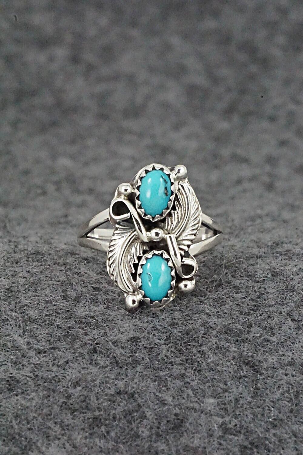 Turquoise & Sterling Silver Ring - William Begay - Size 5.75