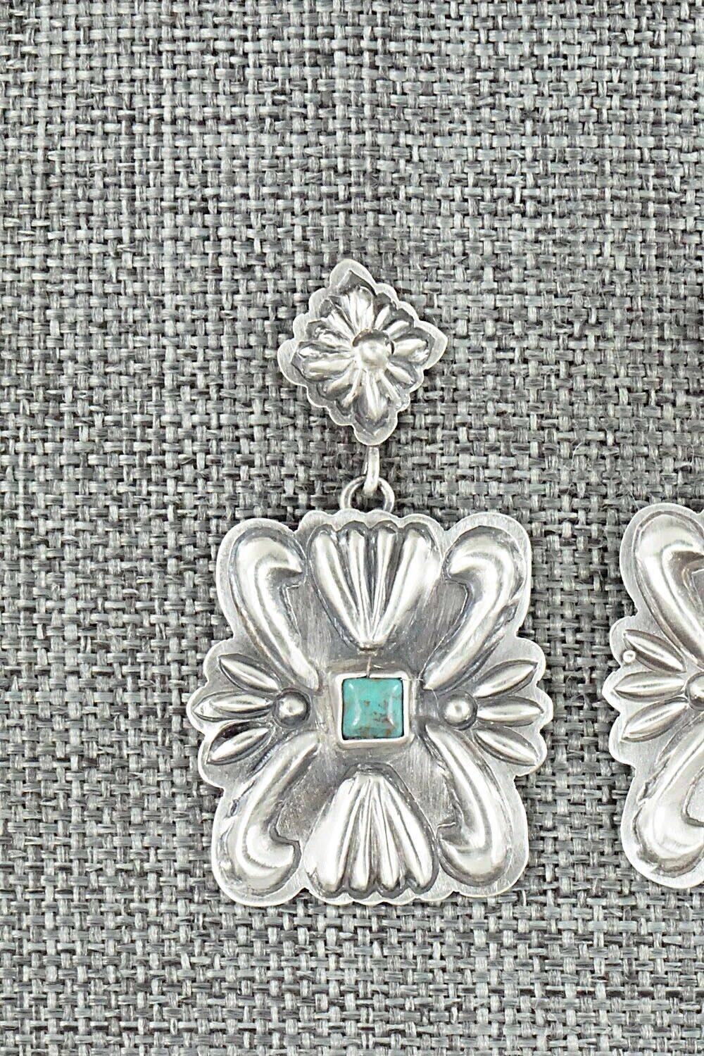 Turquoise & Sterling Silver Earrings - Terry Charlie