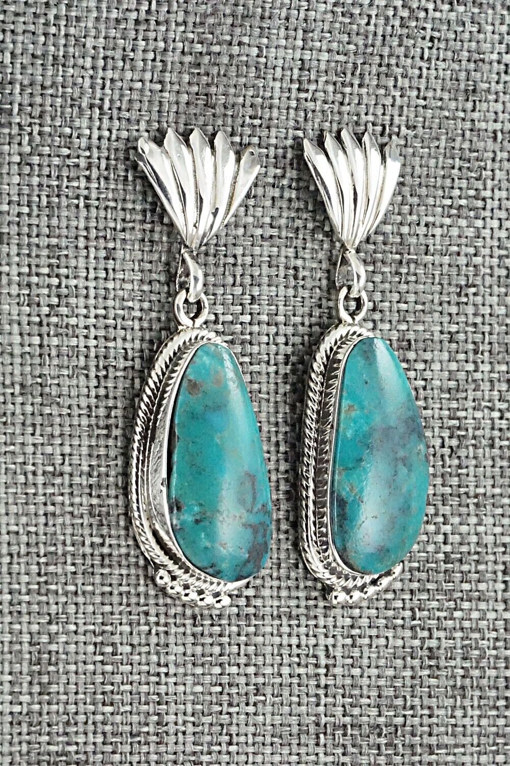 Turquoise and Sterling Silver Earrings - Sharon McCarthy