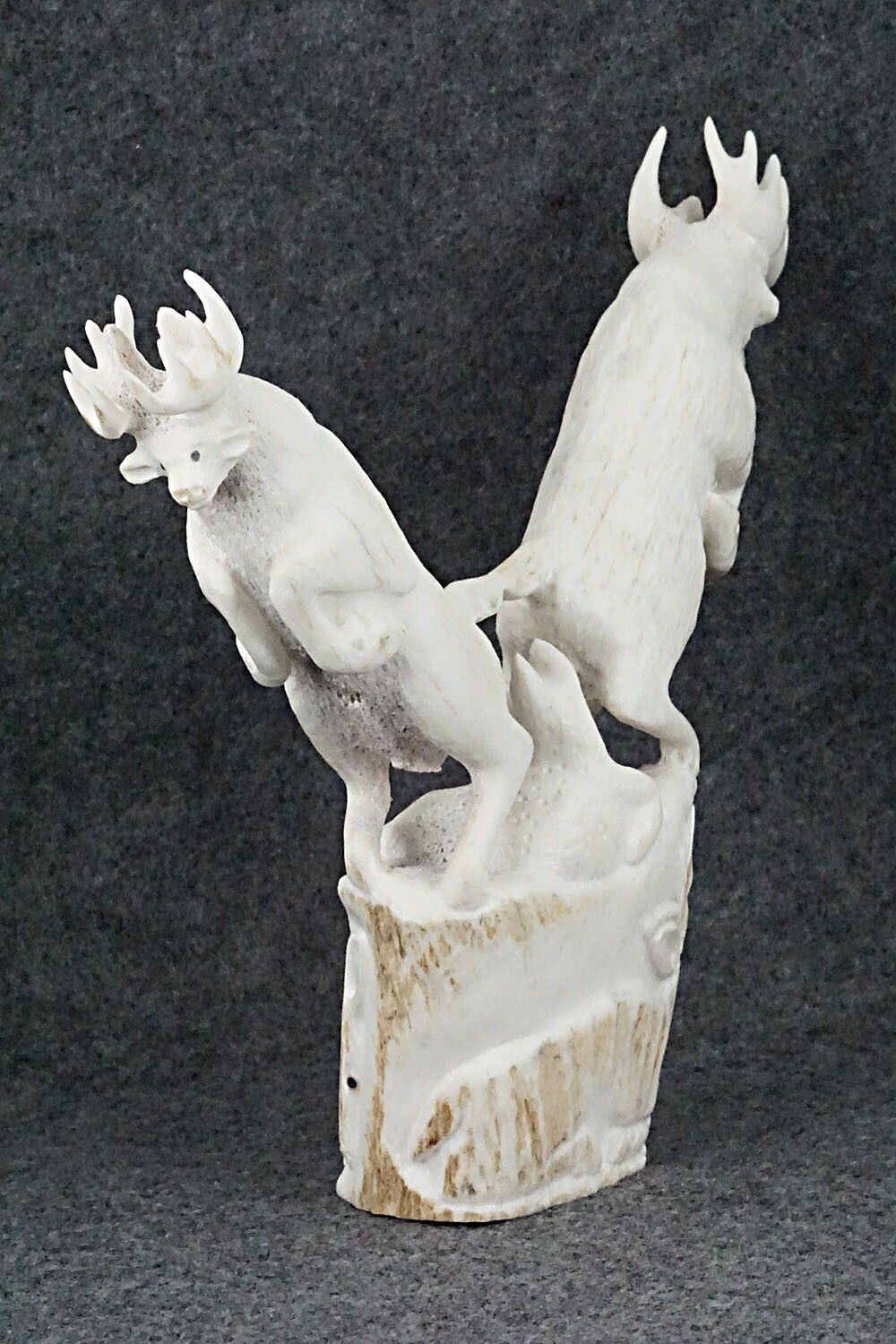 Deer & Wolf Zuni Fetish Carving - Maxx Laate