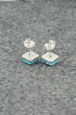 Turquoise & Sterling Silver Earrings - Janelle Shebola