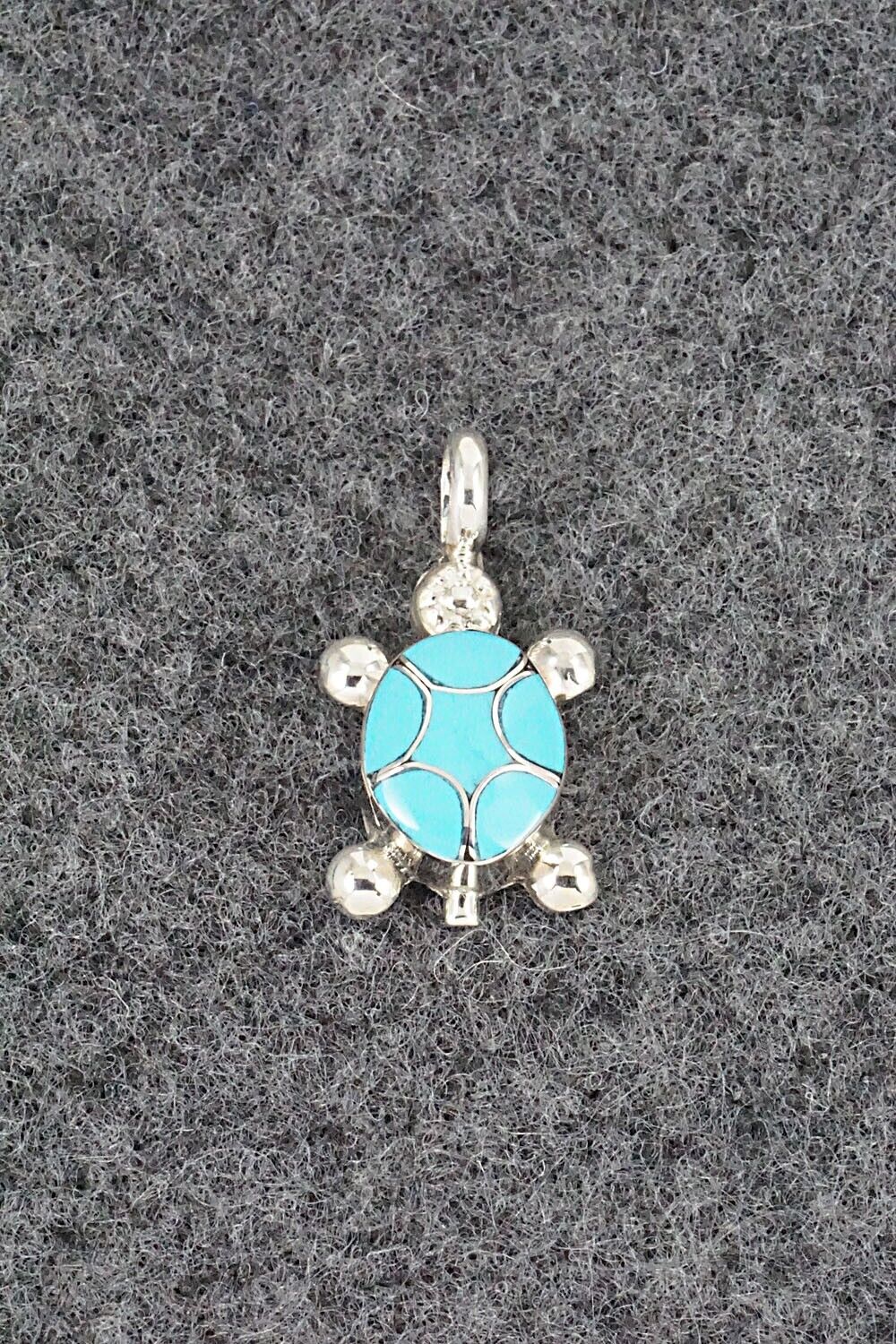 Turquoise and Sterling Silver Pendant - Amielda Peynetsa