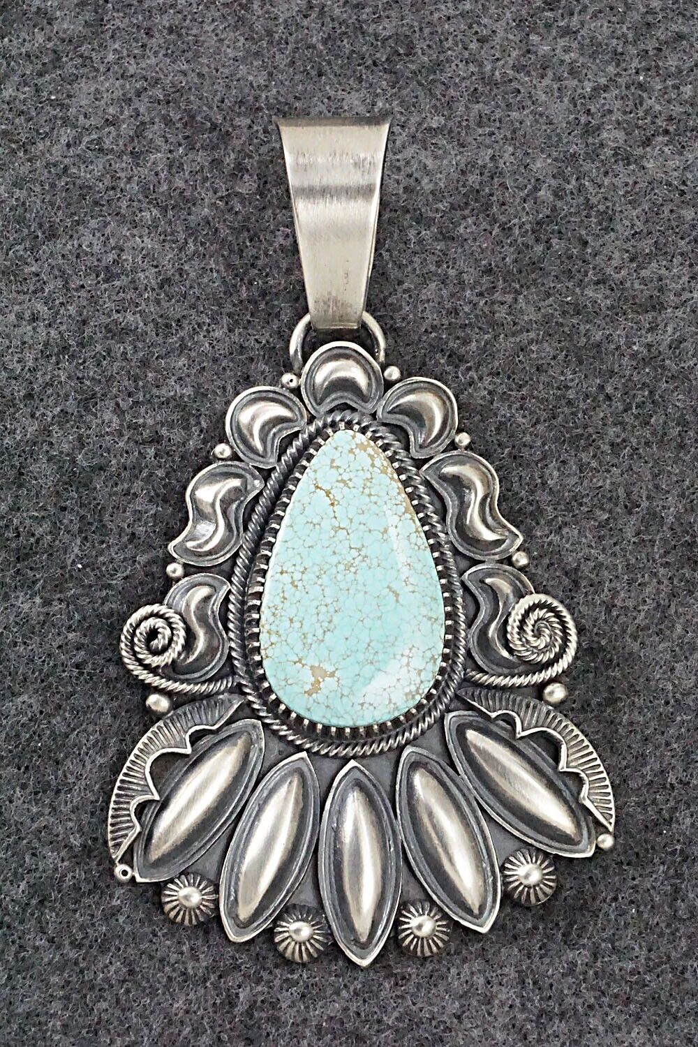 Turquoise and Sterling Silver Pendant - Derrick Gordon