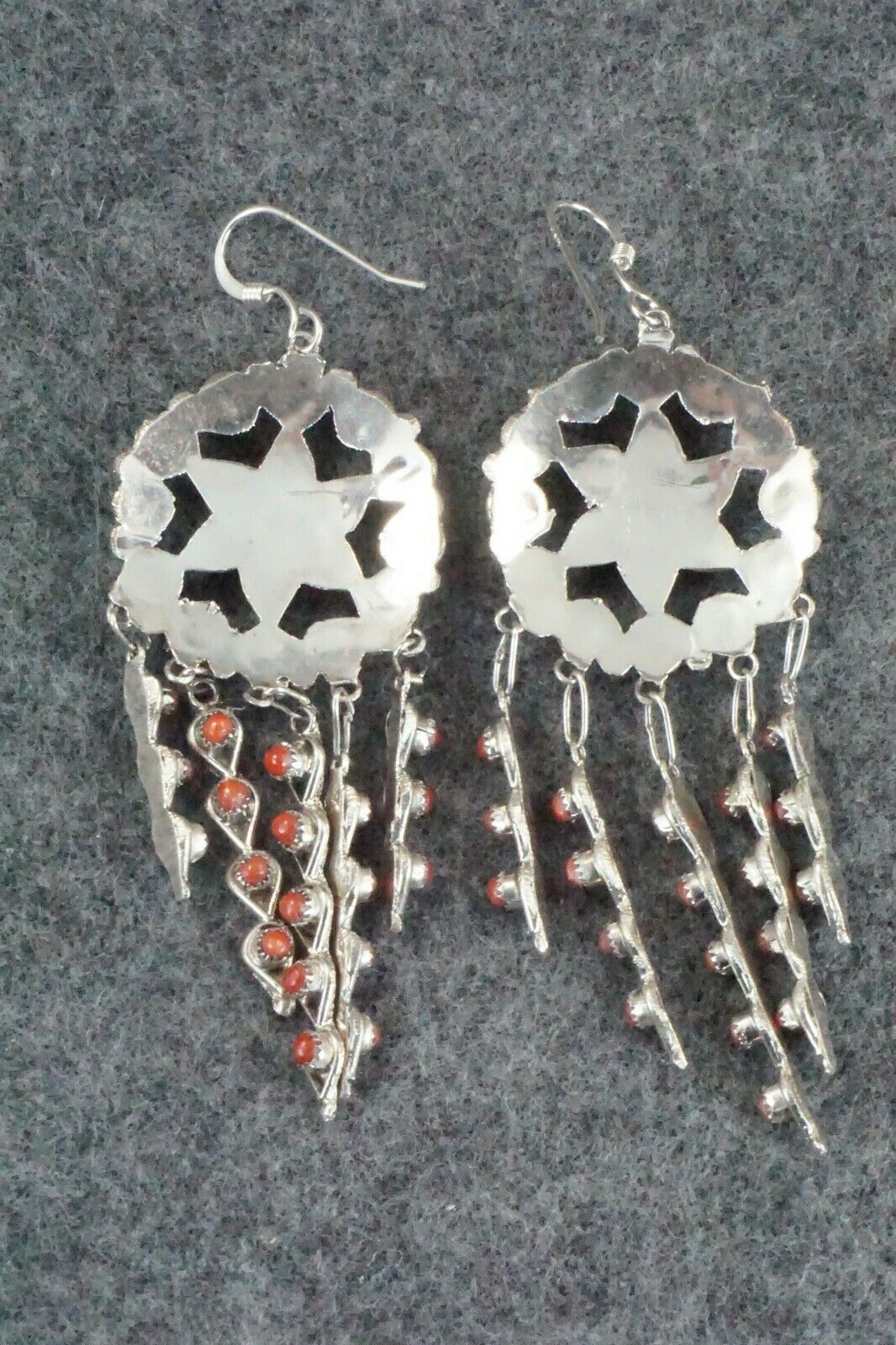 Coral & Sterling Silver Earrings - Waylon Johnson