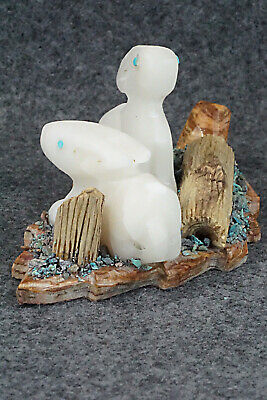 Rabbits Zuni Fetish Carving - Justin Natewa