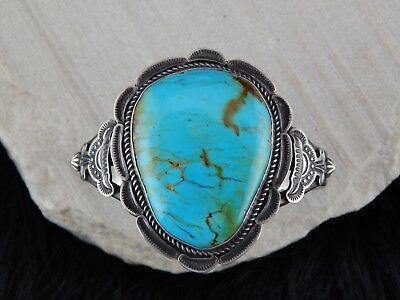 Navajo Turquoise & Sterling Silver Bracelet - Joe Tom - High Lonesome Trading