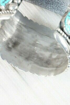 Zuni Turquoise and Sterling Silver Bracelet - Robert Leekya - High Lonesome Trading