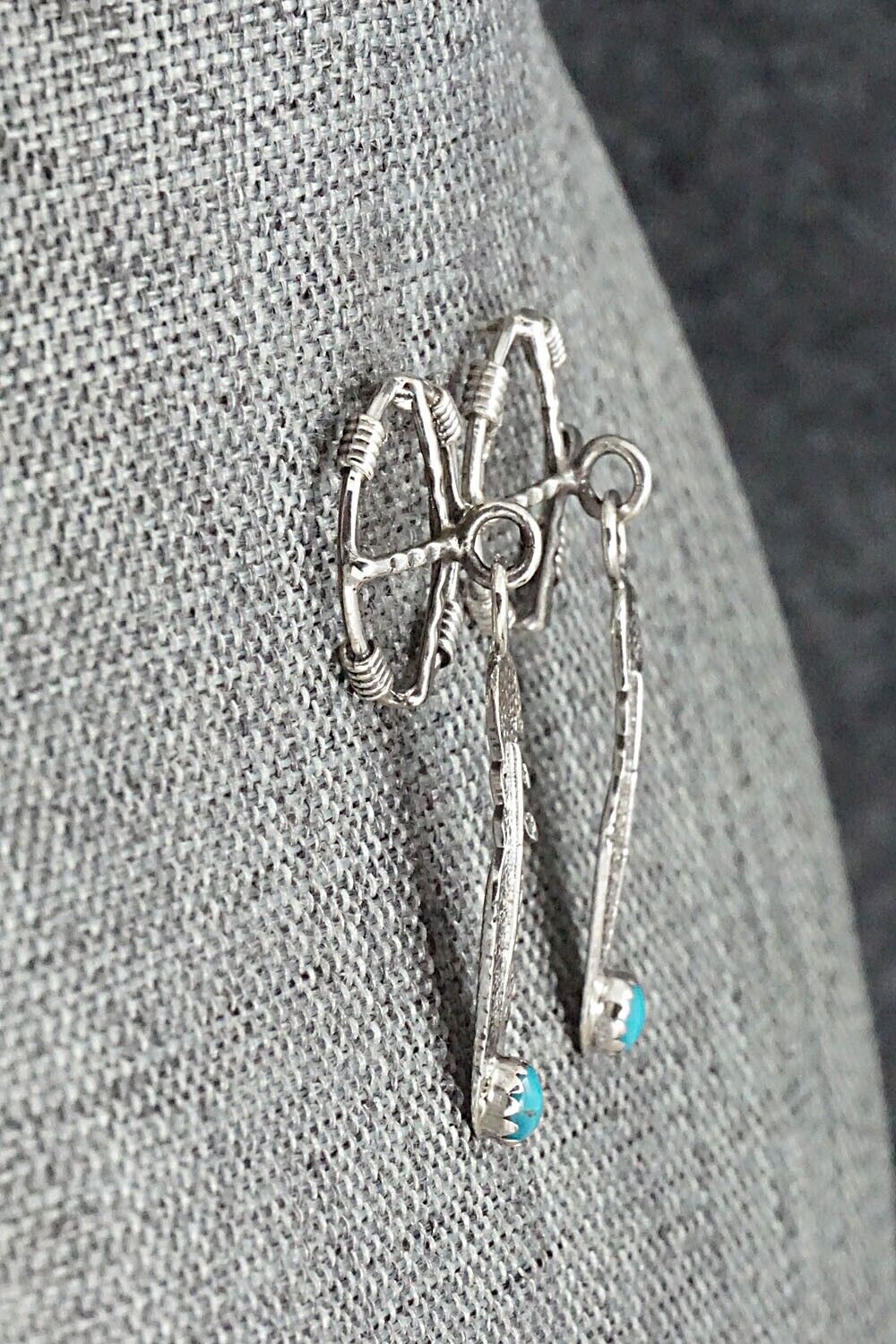 Turquoise and Sterling Silver Earrings - Sharon McCarthy