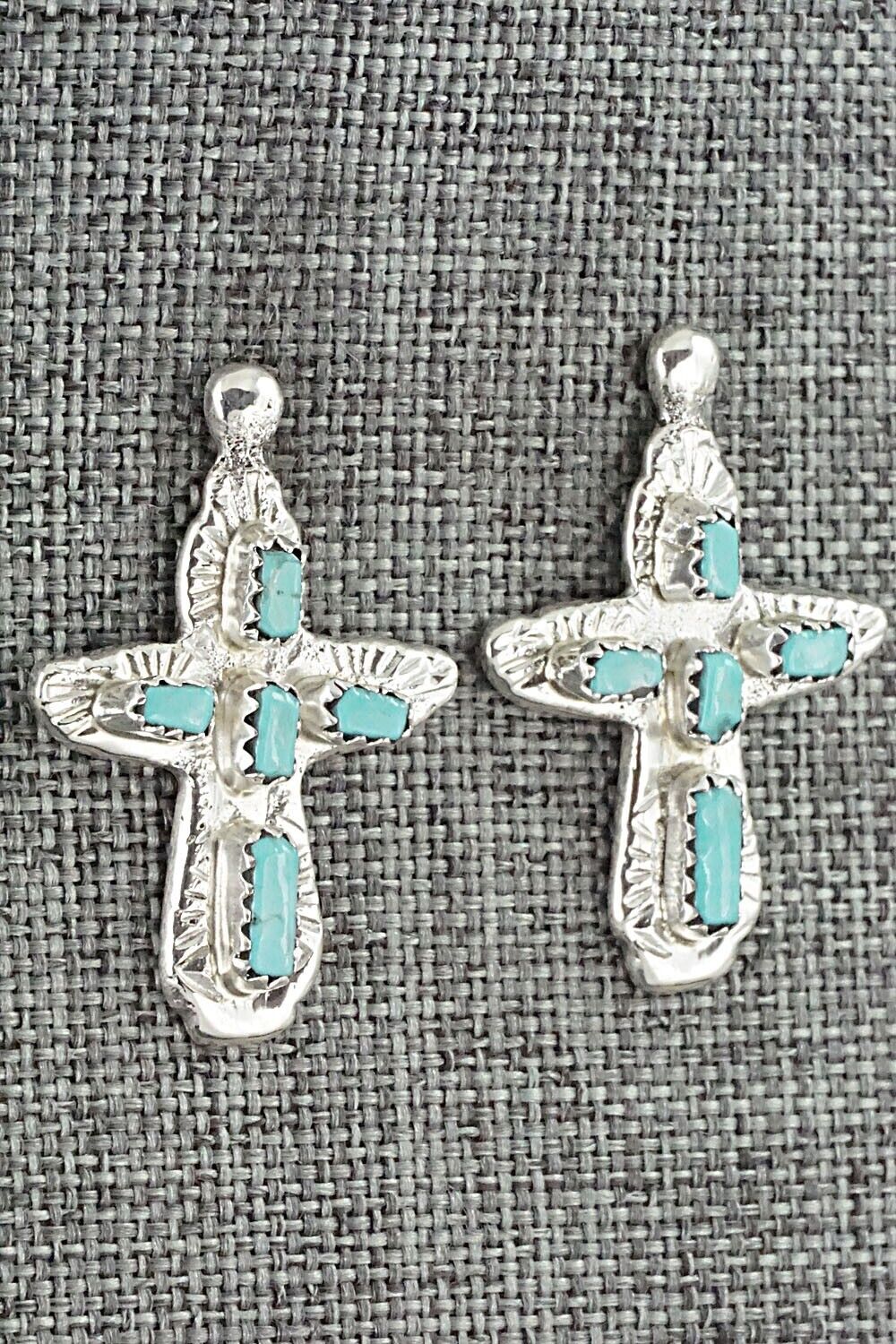 Turquoise & Sterling Silver Earrings - Verona Quam