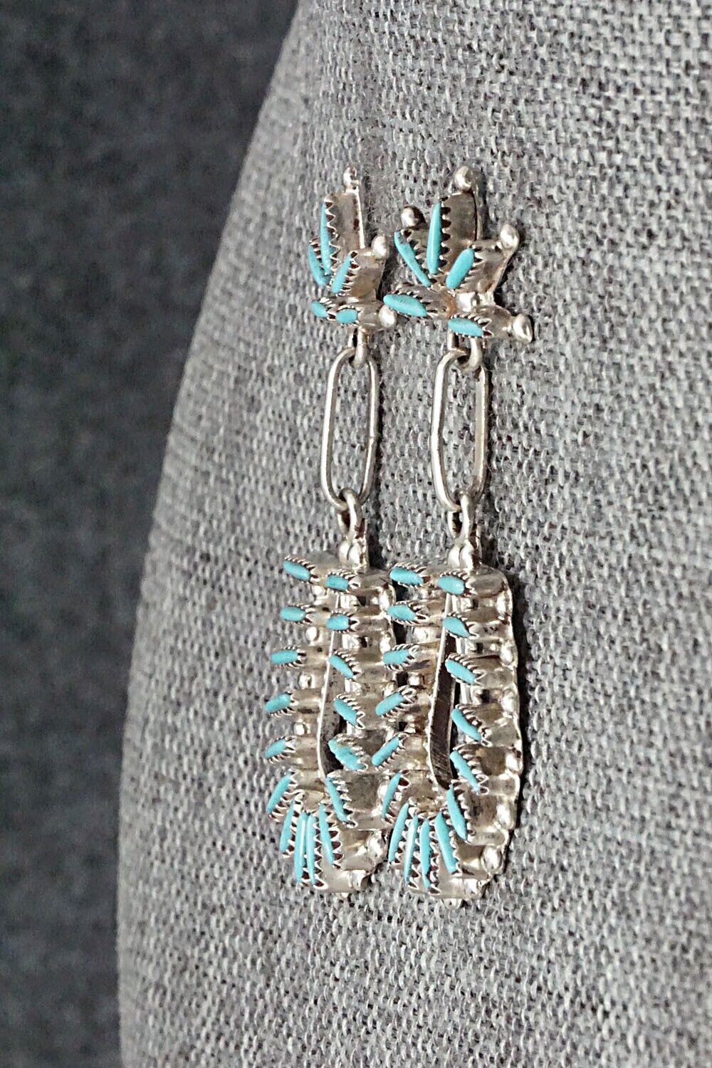 Turquoise & Sterling Silver Earrings - Rena Cachina