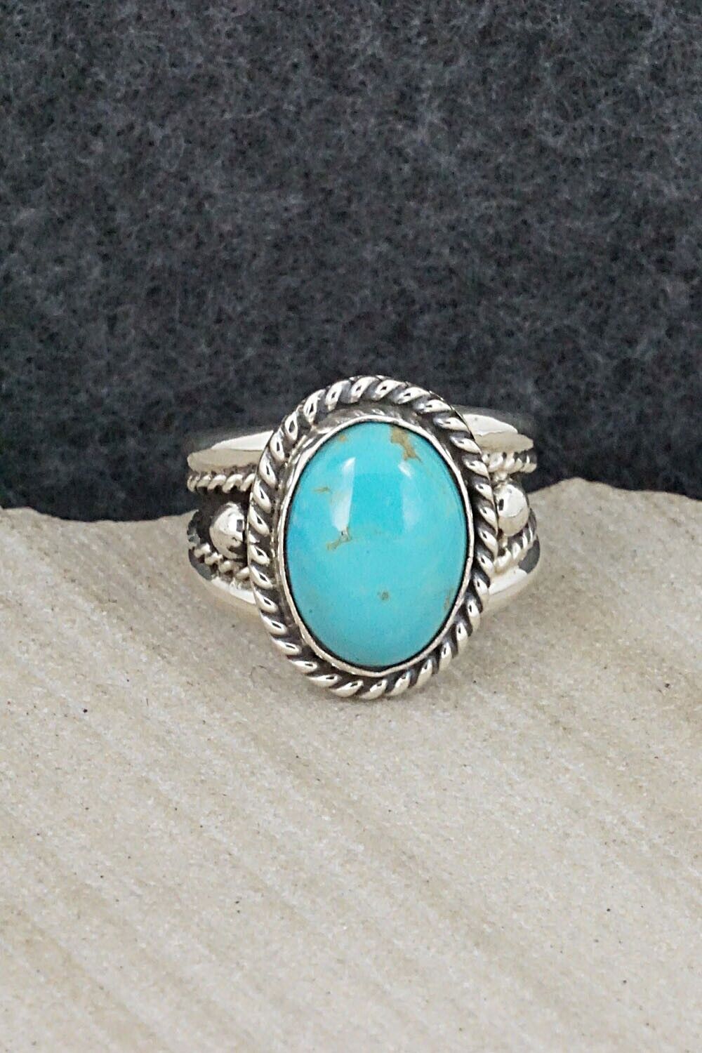 Turquoise & Sterling Silver Ring - Thomas Yazzie - Size 6