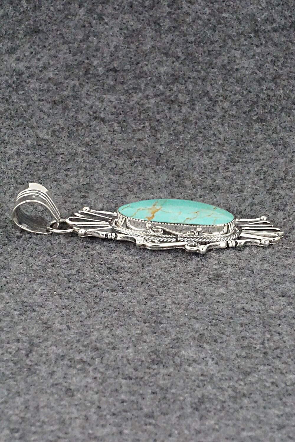 Turquoise & Sterling Silver Pendant - Sheena Jack