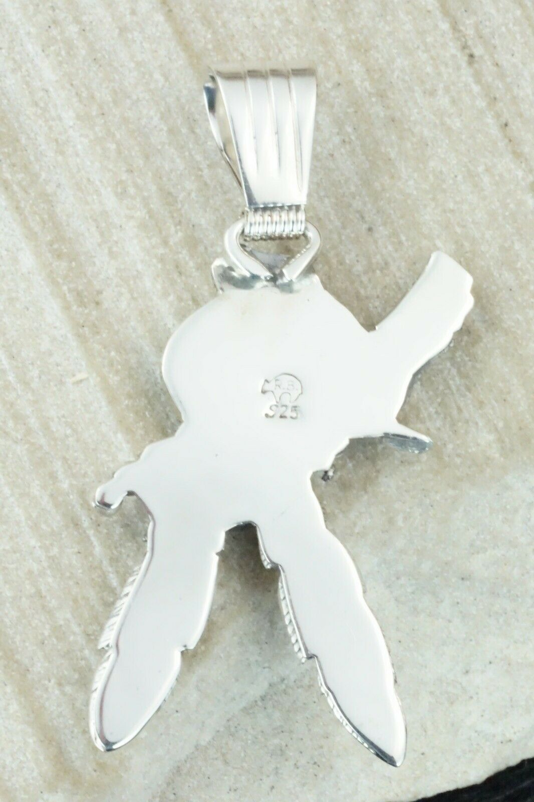 Turquoise and Sterling Silver Pendant - Genevieve Francisco