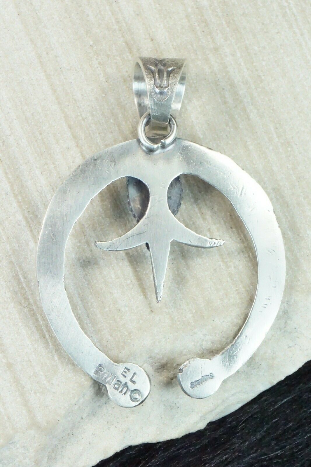 Turquoise and Sterling Silver Pendant - Eva & Linberg Billah - High Lonesome Trading