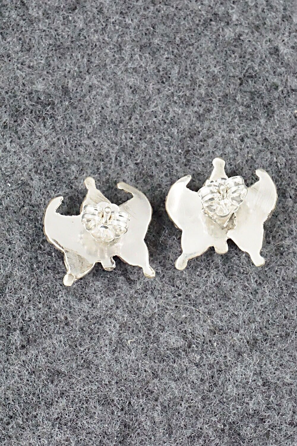 Coral & Sterling Silver Earrings - Wayne Johnson