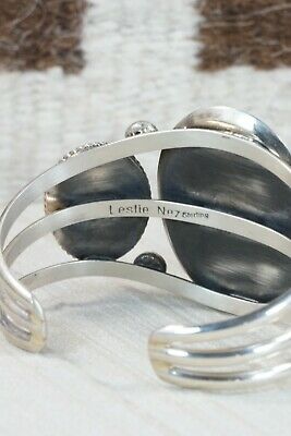 Navajo Turquoise & Sterling Silver Bracelet - Leslie Nez