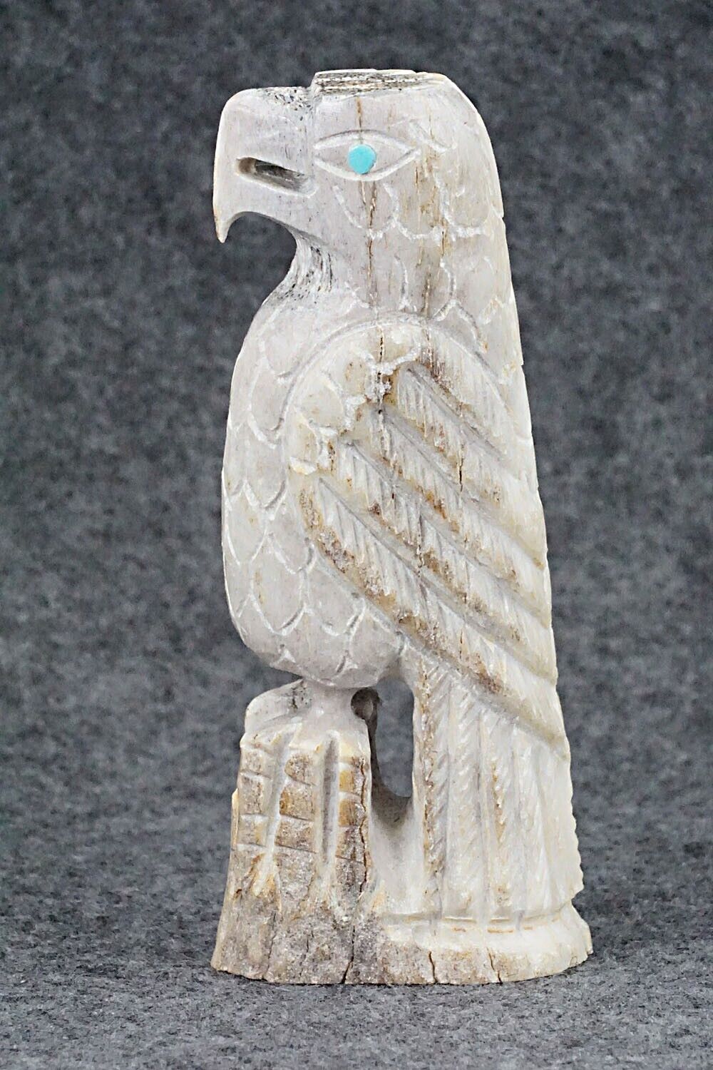 Eagle Zuni Fetish Carving - Garrick Weeka