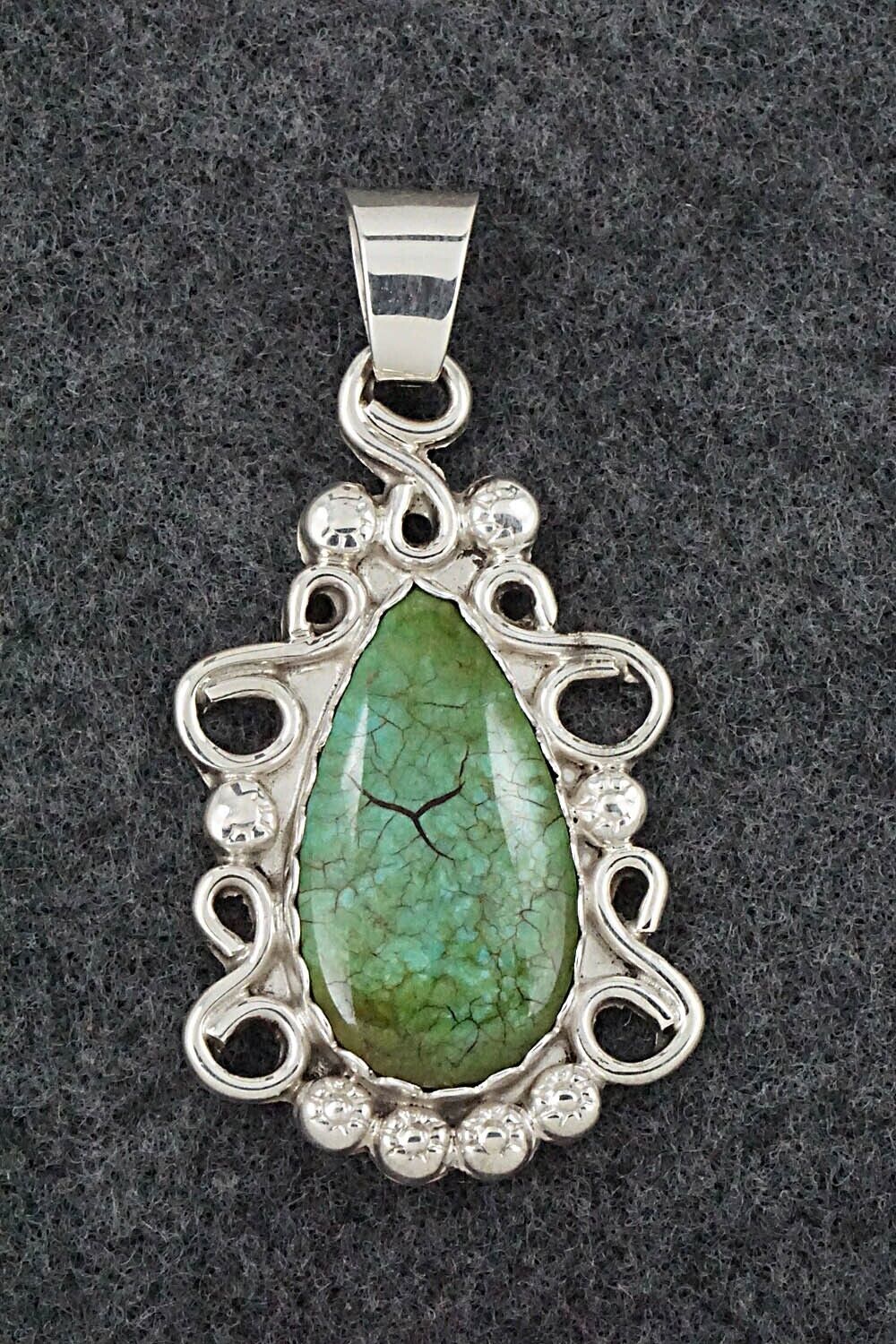 Turquoise & Sterling Silver Pendant - Fredrick Koruh Jr.