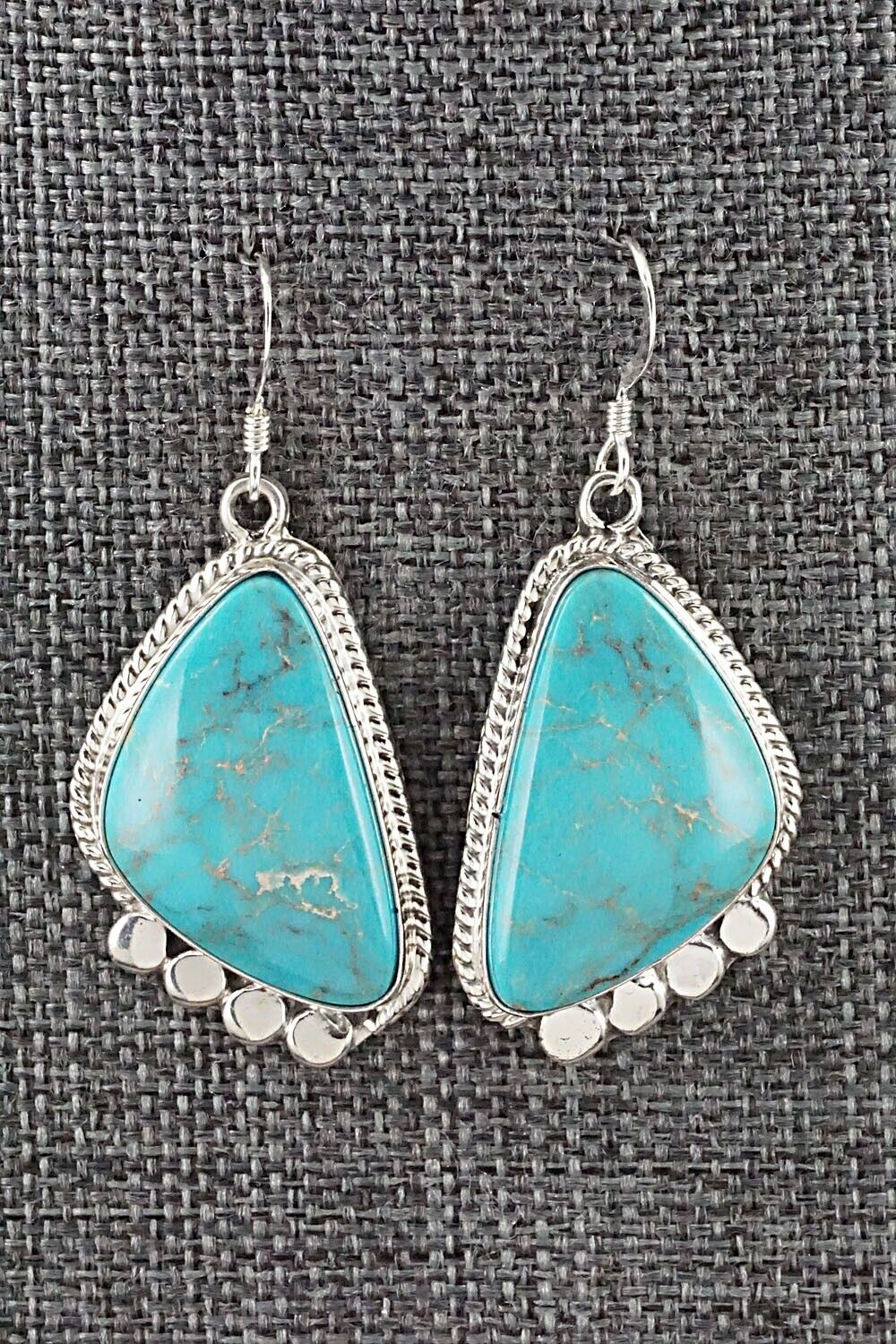 Turquoise & Sterling Silver Earrings - Genevieve Francisco