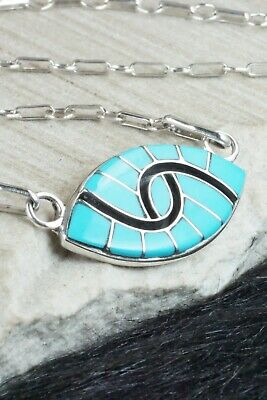 Turquoise & Sterling Silver Necklace - Amy Wesley