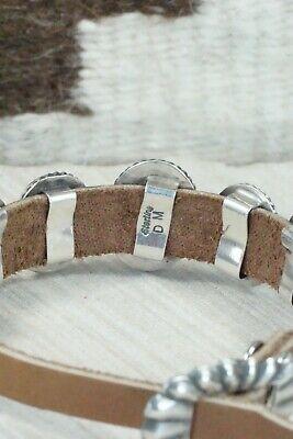 7 Stone Turquoise, Sterling Silver and Leather Bracelet - Danny Martinez - High Lonesome Trading