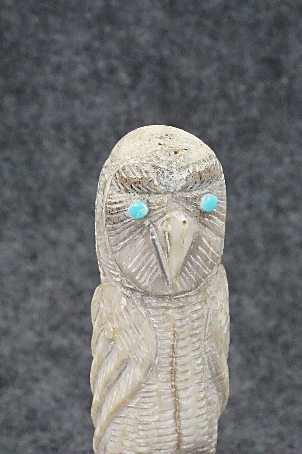 Owl Zuni Fetish Carving - Garrick Weeka