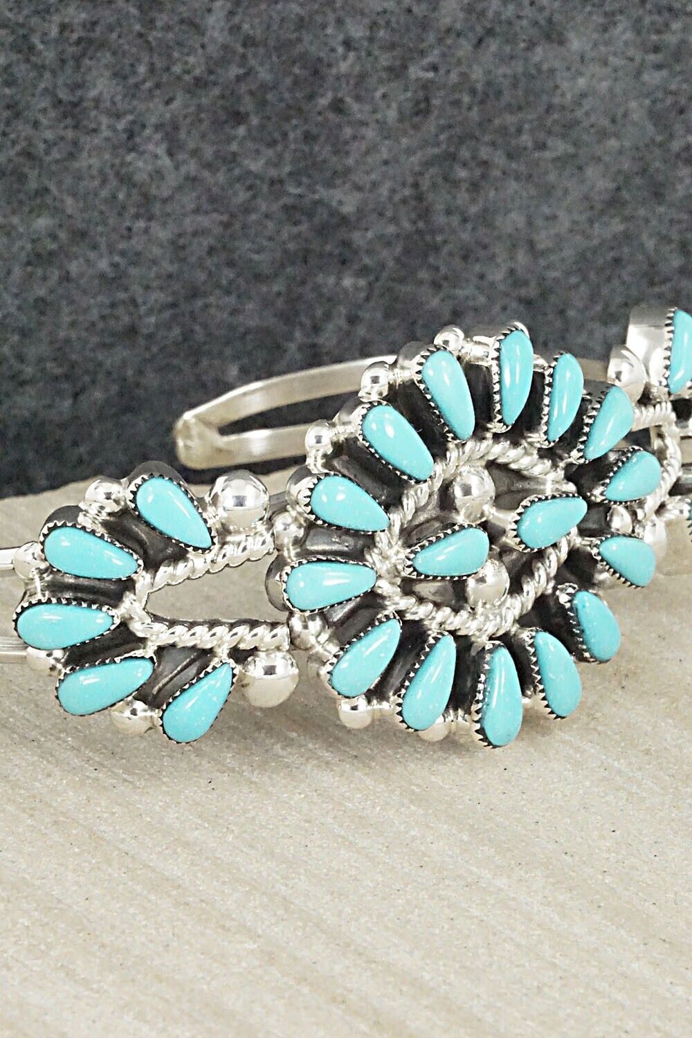Turquoise & Sterling Silver Bracelet - Delbert Booqua