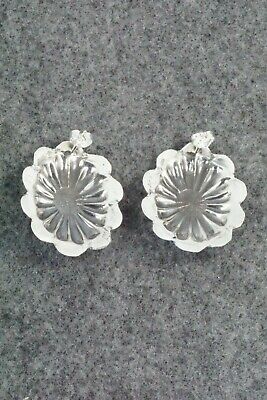 Spiny Oyster & Sterling Silver Earrings - Joan Begay