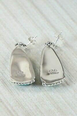 Turquoise & Sterling Silver Earrings - Rosie Chee - Navajo